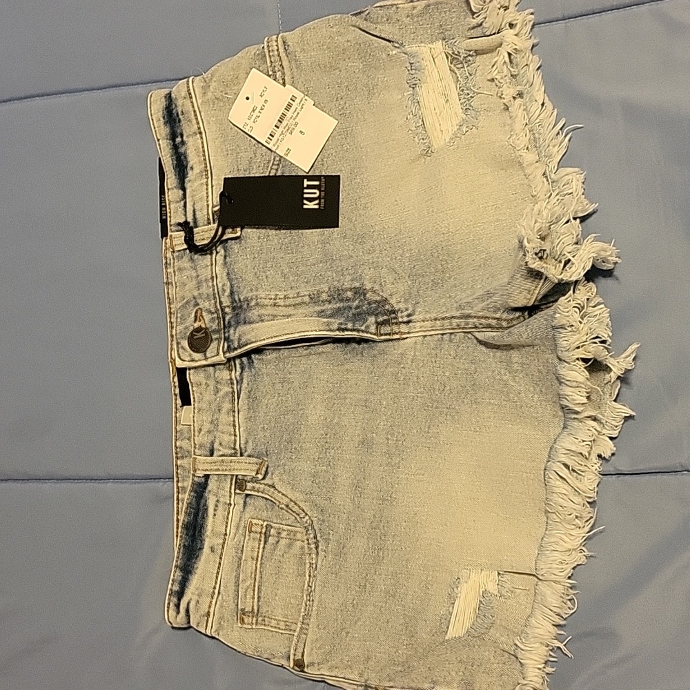 NWT Women's Kut from the Kloth Jane High Rise Denim Shorts Sz 8